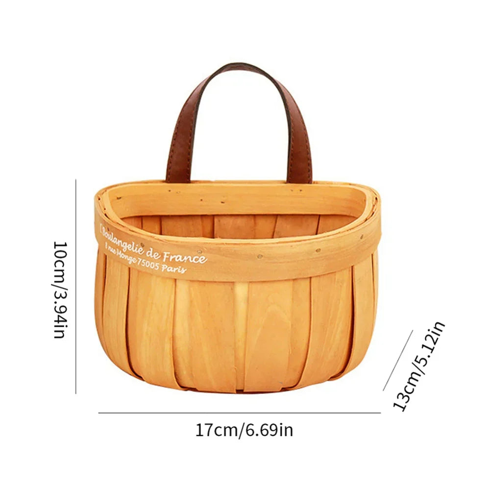 Marktmand - EcoBask - Handgemaakt Hout - Rustieke Charme
