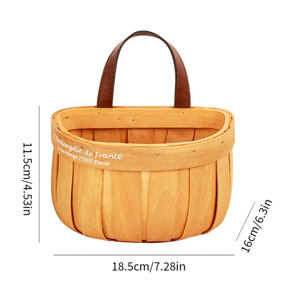 Marktmand - EcoBask - Handgemaakt Hout - Rustieke Charme