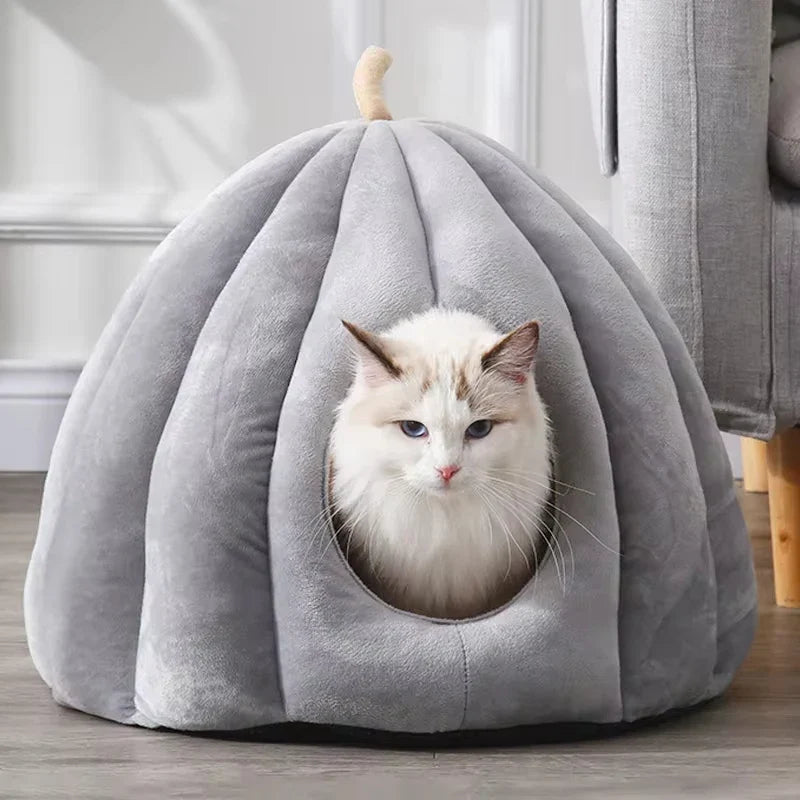 Kattenbed - CozyNest - Pompoenvorm - Warm & Wasbaar