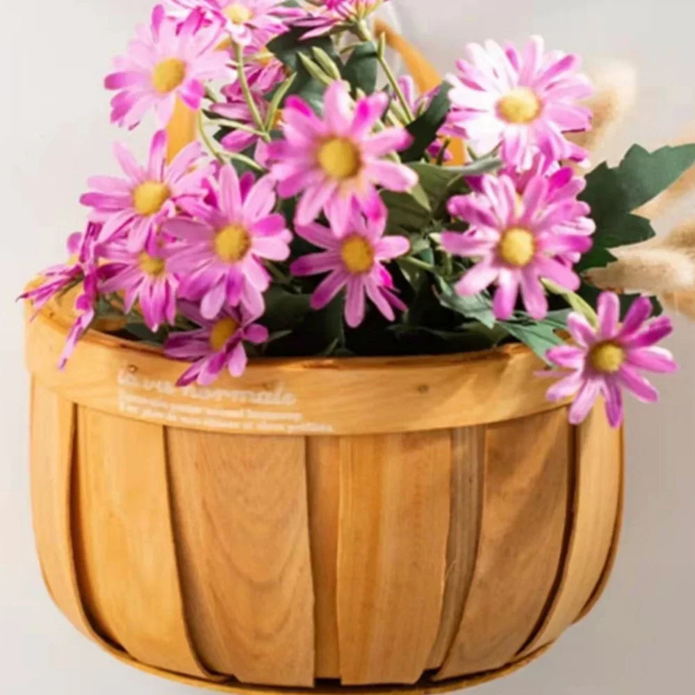 Marktmand - EcoBask - Handgemaakt Hout - Rustieke Charme