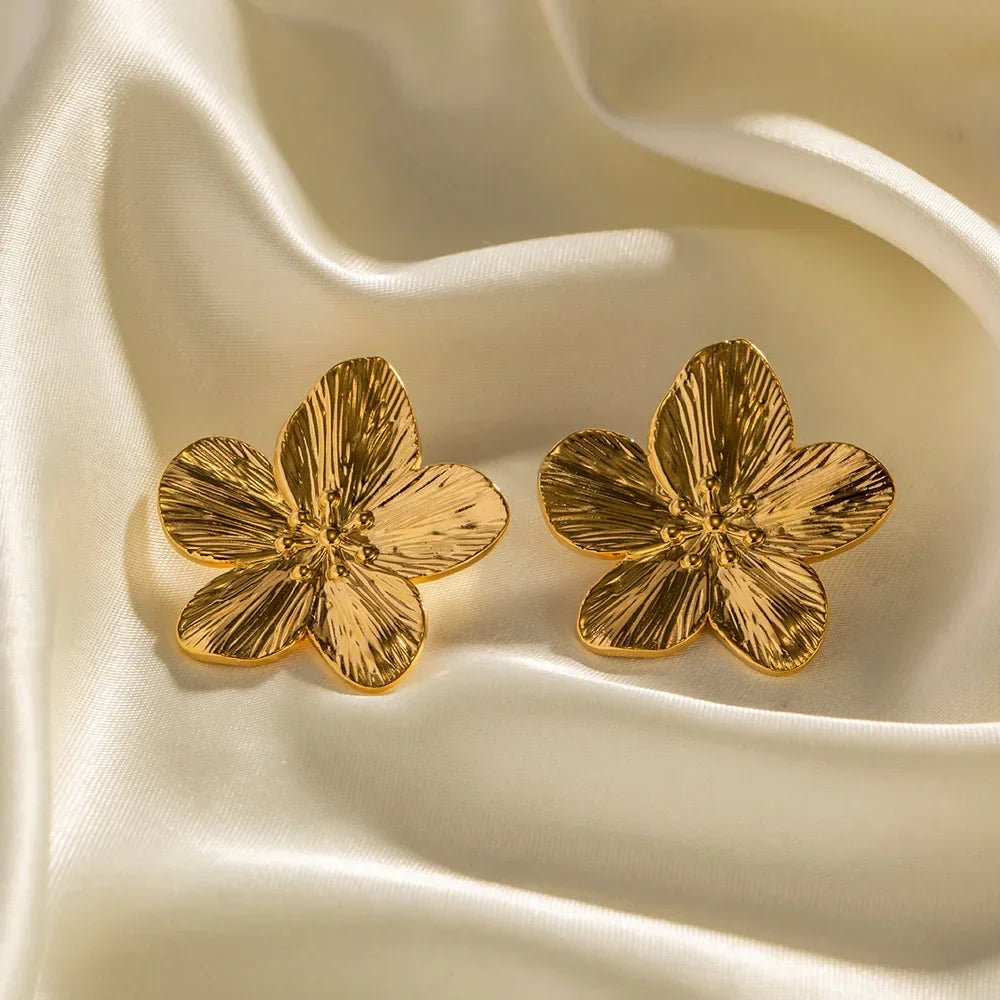 Oorbellen - Luxora - Vintage Goud - Bloem Design