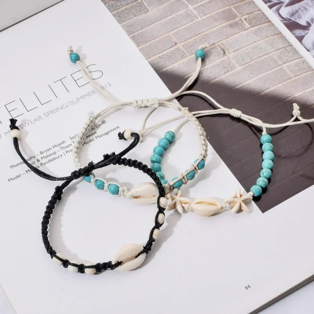 Armband - OceanWave - Sterster Charm - Vlecht Design