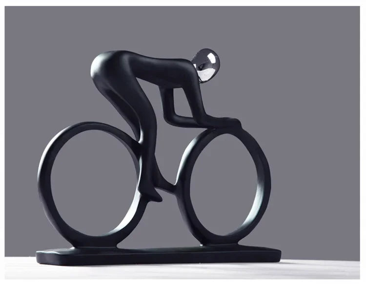Fietsersbeeld - ArtCycle - Abstract Design - Resin Beeld