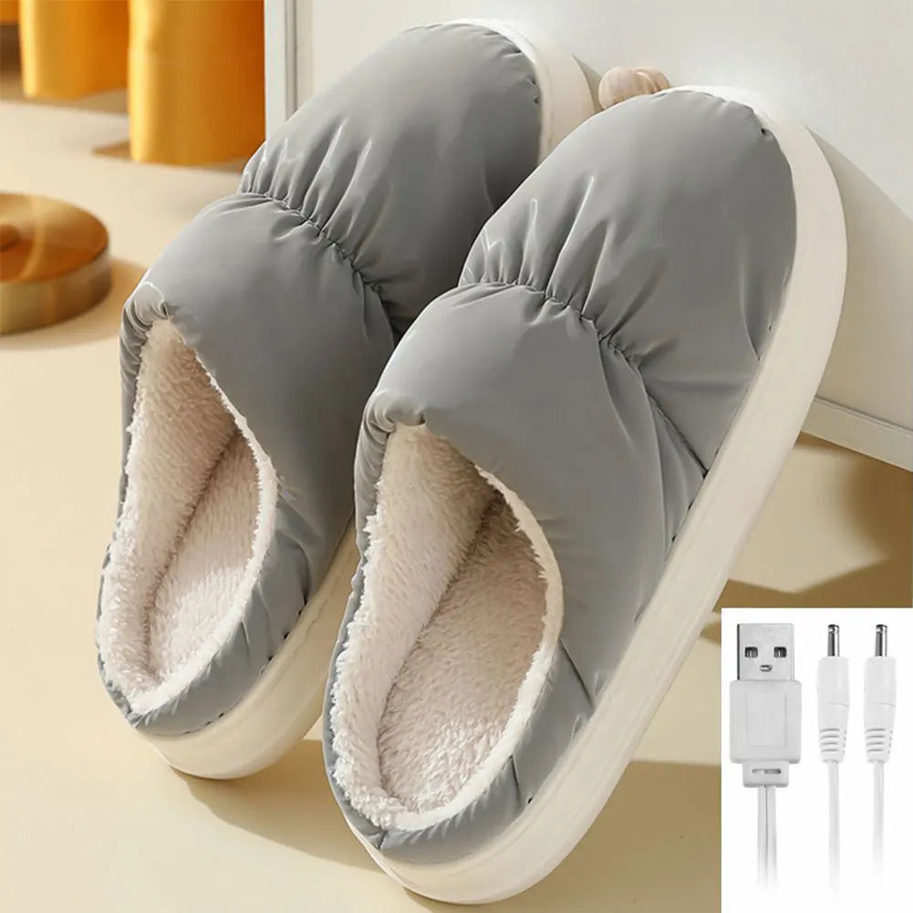 Verwarmde Pantoffels - SnuggleSoft - Zachte Pluche - Gezellig Comfort