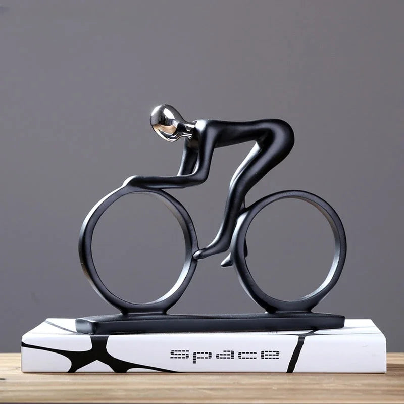 Fietsersbeeld - ArtCycle - Abstract Design - Resin Beeld