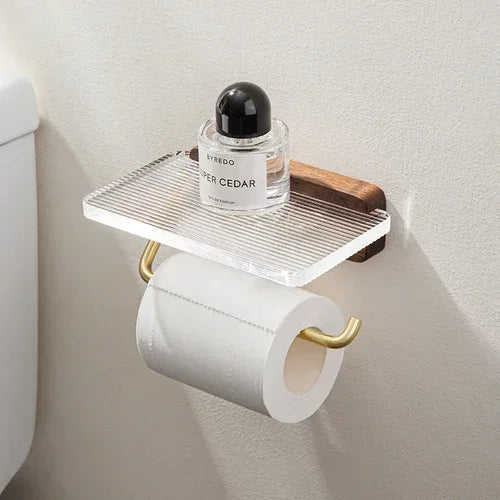 Toiletrolhouder - WoodLuxe - Natuurlijke Afwerking - Duurzaam Ontwerp