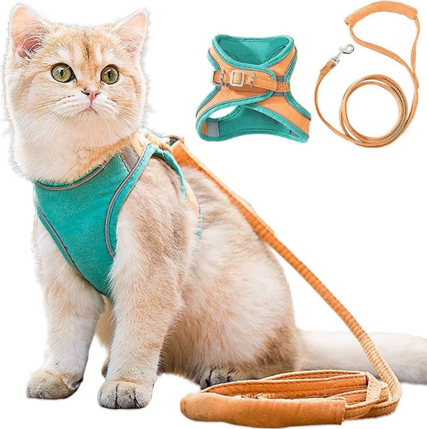 Ontsnappingsproof Kattenharnas met Lijn – Veilig & Comfortabel voor Buiten