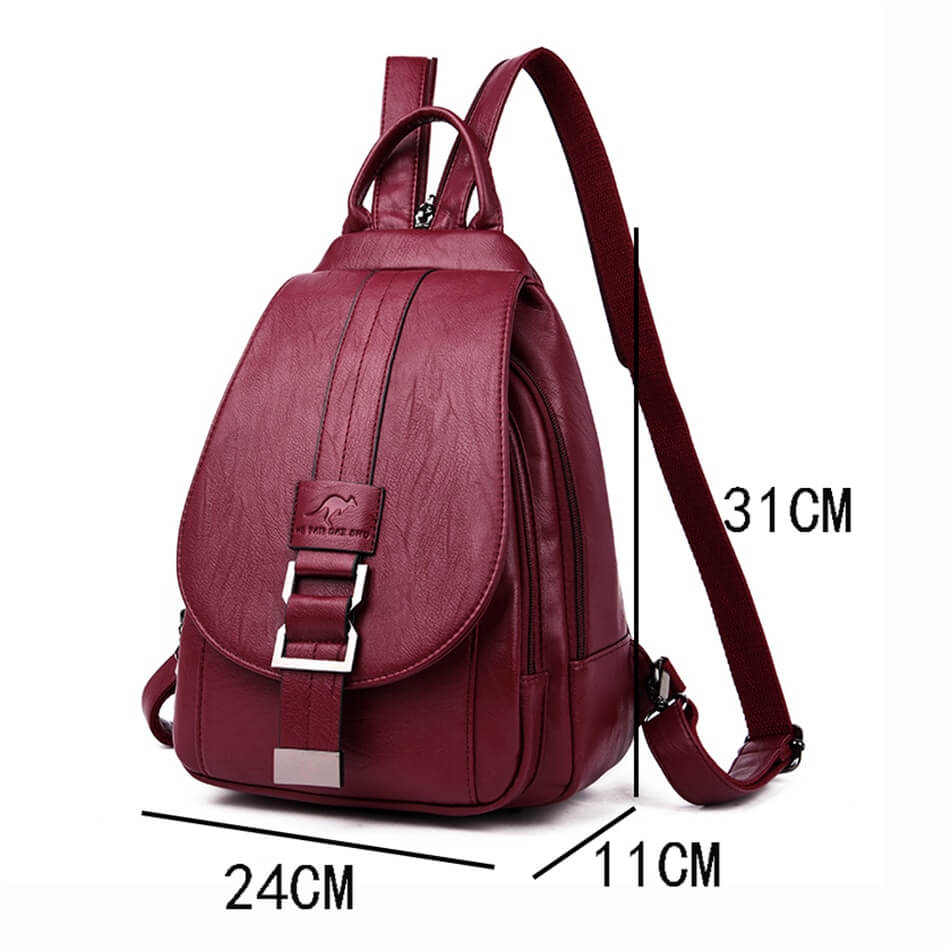 Anti-diefstal Rucksack - SecurePack - Leren Design - Dames Mode