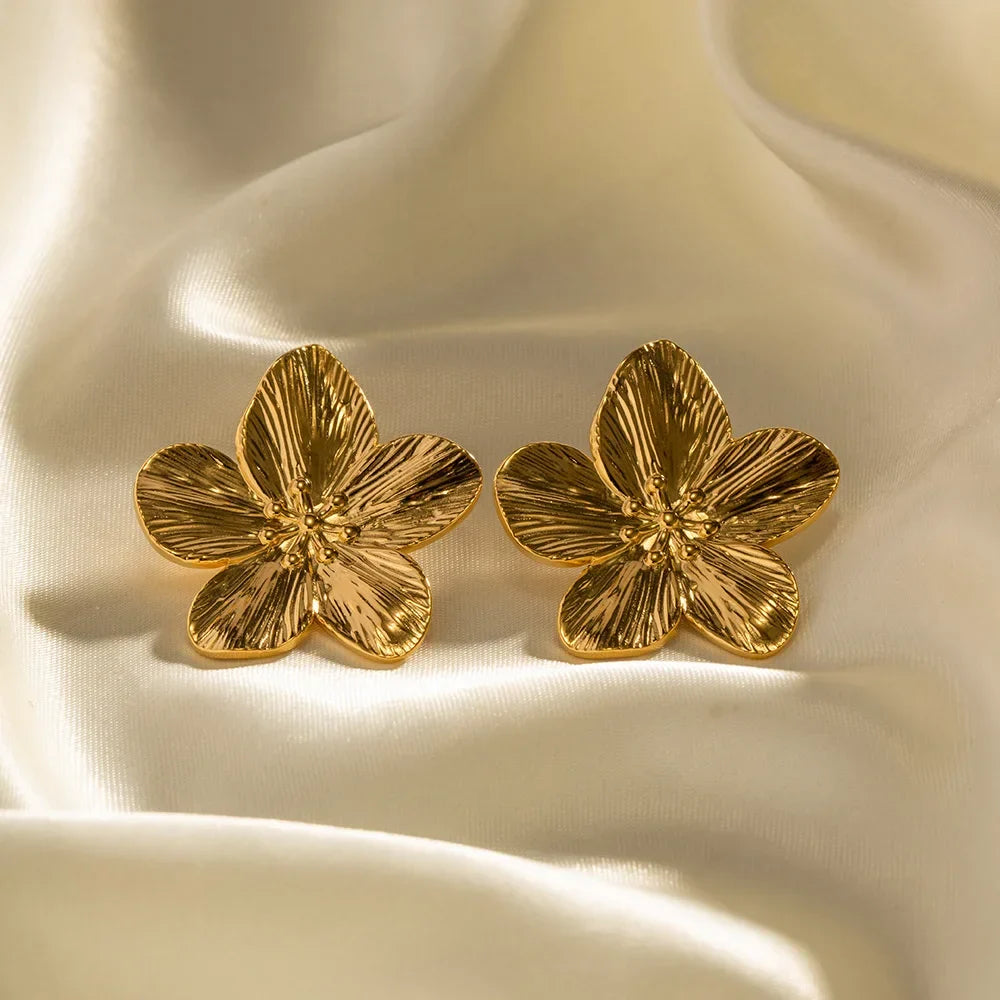 Oorbellen - Luxora - Vintage Goud - Bloem Design