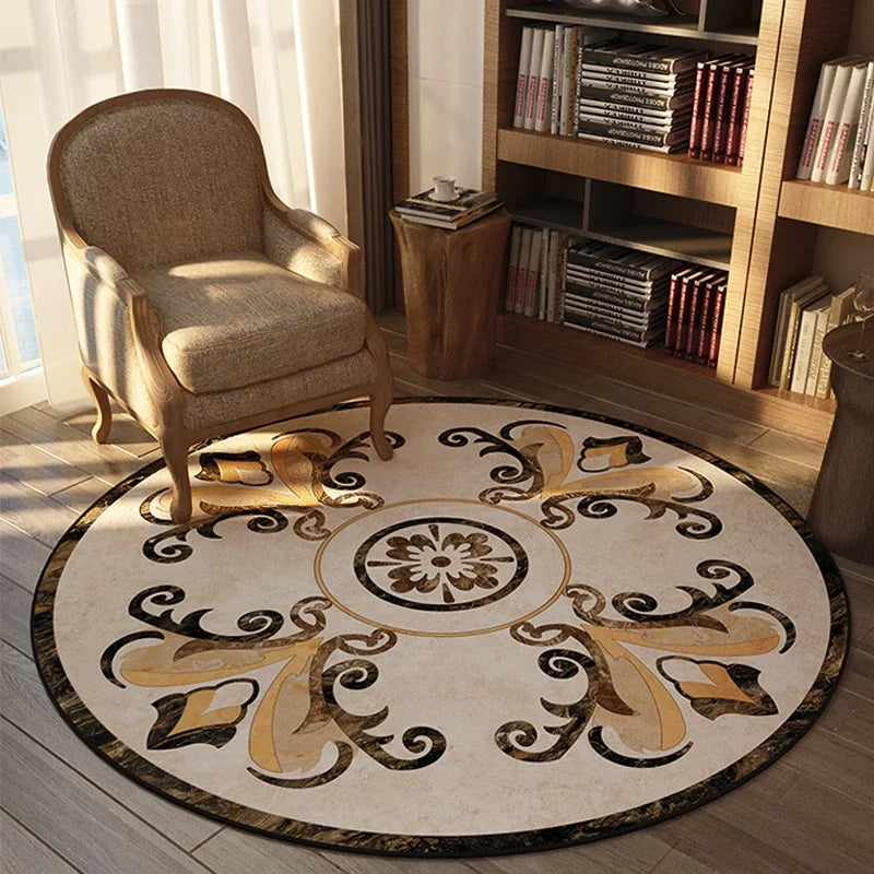 Rond Tapijt - LuxeWeave - Amerikaanse Stijl - Slaapkamer Decor