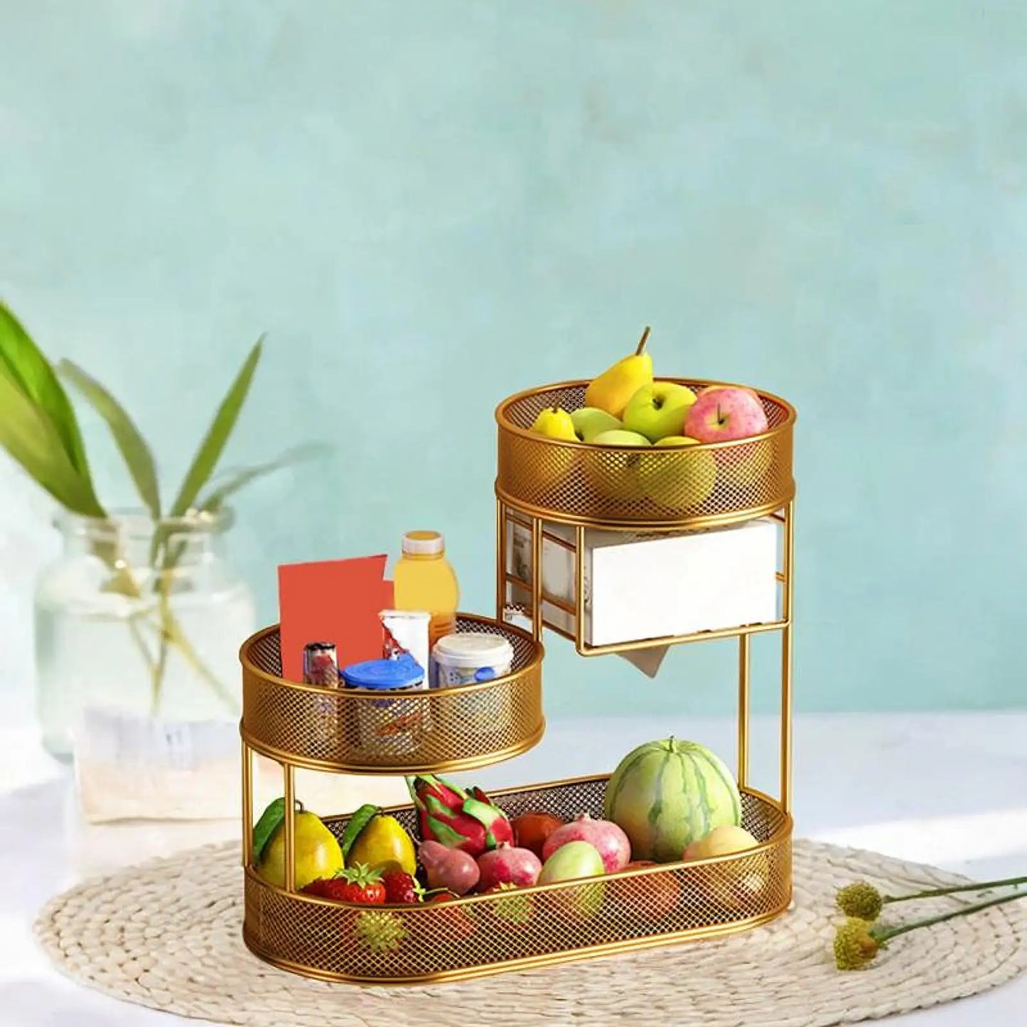 Fruitmand - FreshFlow - 3 Laags Ontwerp - Ruimtebesparende Opberging