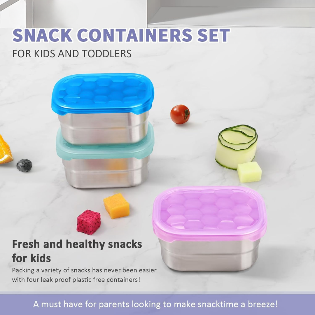 Roestvrijstalen Snackcontainers - SnackMate - Lekvrij - Milieuvriendelijk