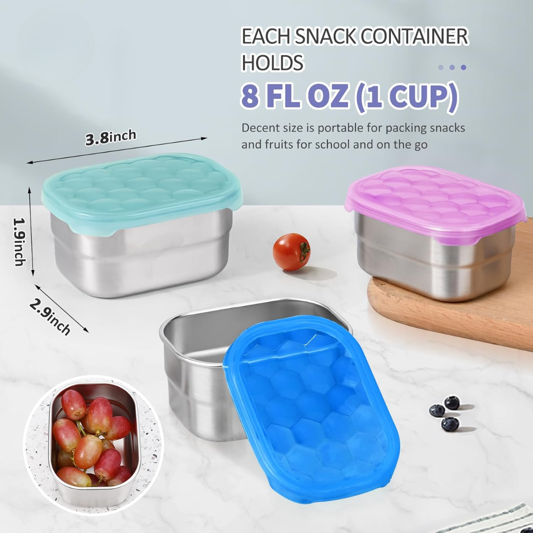 Roestvrijstalen Snackcontainers - SnackMate - Lekvrij - Milieuvriendelijk