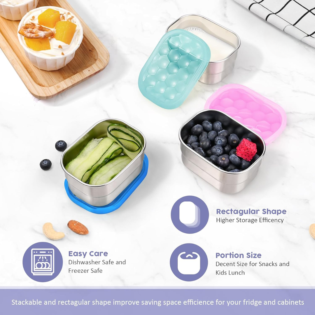 Roestvrijstalen Snackcontainers - SnackMate - Lekvrij - Milieuvriendelijk