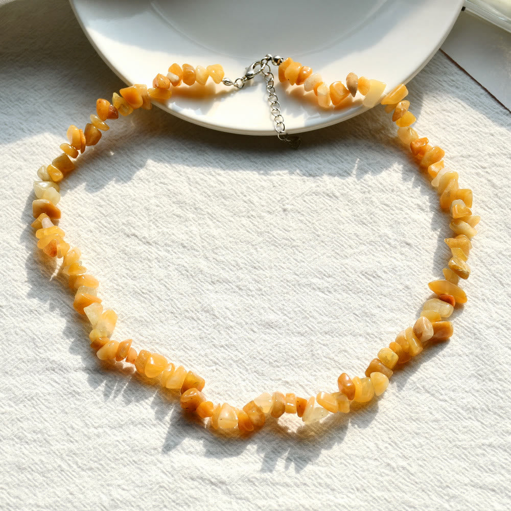 Kristallen Hanger Ketting - Virelle - Gepolijste Edelsteen Bedel - Elegante Dames Sieraden