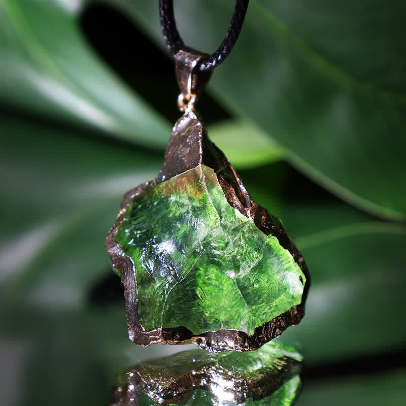 Moldaviet Kristallen Ketting - Verdana - Rauwe Edelsteen Energie - Helende Sieraden