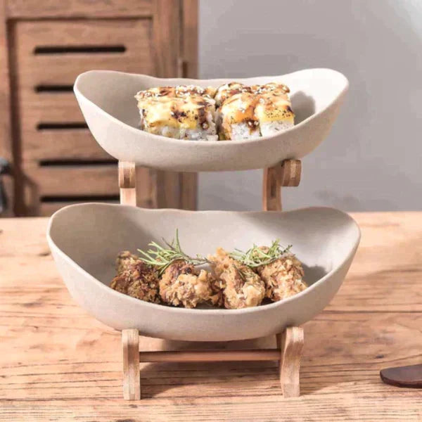 Fruitstand - LuxiBowl - Stijlvol Design - Drie-Laagse Display