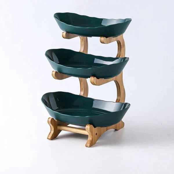 Fruitstand - LuxiBowl - Stijlvol Design - Drie-Laagse Display