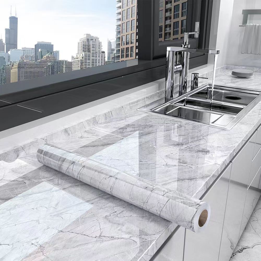Zelfklevende Behang - LuxeMarble - Oliebestendig - Waterdichte PVC