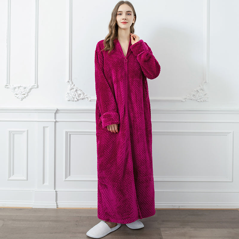 Flanellen Badjas - CozyLuxe - Thermische Warmte - Extra Lang Ontwerp