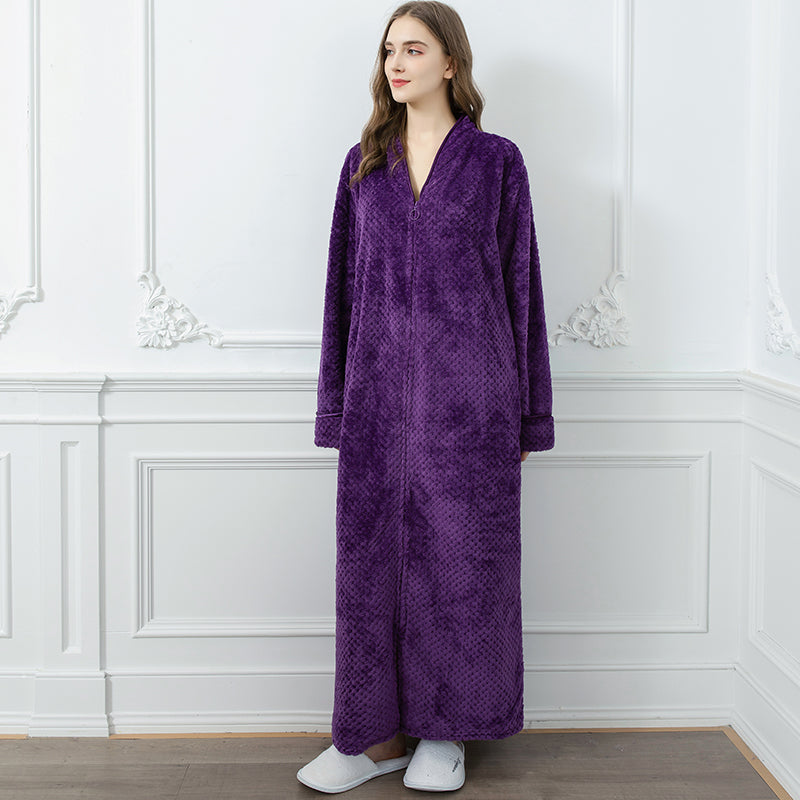 Flanellen Badjas - CozyLuxe - Thermische Warmte - Extra Lang Ontwerp