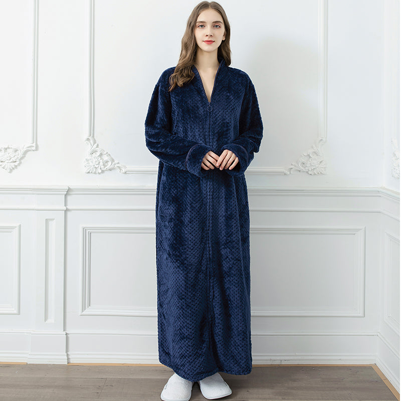 Flanellen Badjas - CozyLuxe - Thermische Warmte - Extra Lang Ontwerp