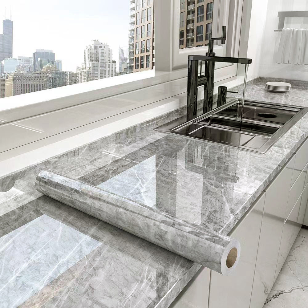 Zelfklevende Behang - LuxeMarble - Oliebestendig - Waterdichte PVC