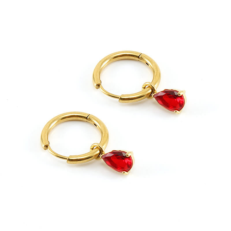 Sieraden Cadeauset - Garnalya - Januari Geboortesteen Bedel - Elegante Granaat Ontwerp