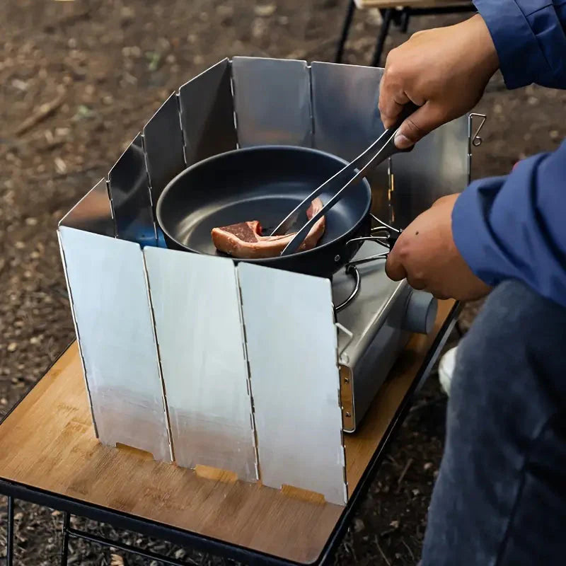 Windscherm Campingkooktoestel - FlameGuard - Opvouwbaar Ontwerp - Windbescherming