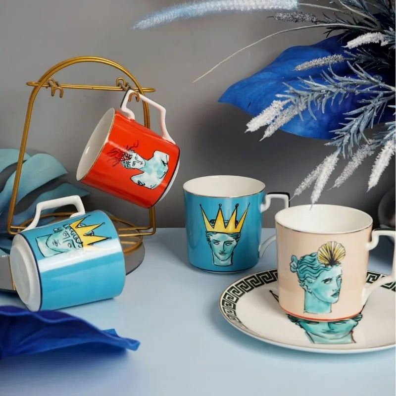 Griekse Borden & Bekers - MythosCraft - Antiek Design - Elegante Decor