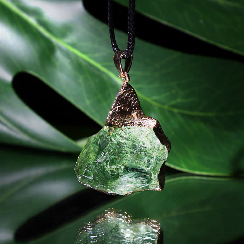 Moldaviet Kristallen Ketting - Verdana - Rauwe Edelsteen Energie - Helende Sieraden