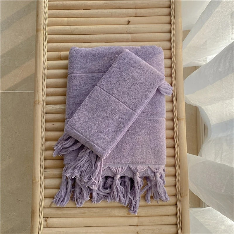 Katoenen Handdoek - PureTowel - Handgeknoopt - Franjes Design