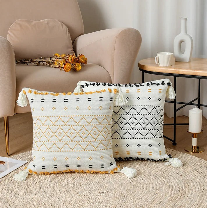 Kussenhoes - Plushora - Tufted Ontwerp - Bohemian Stijl