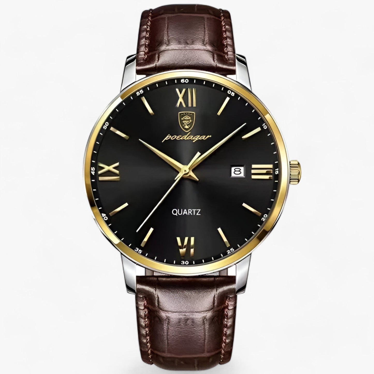 Heren Luxe Horloge - ChronoElite - Stijlvolle Leren Band - Tijdloos Design