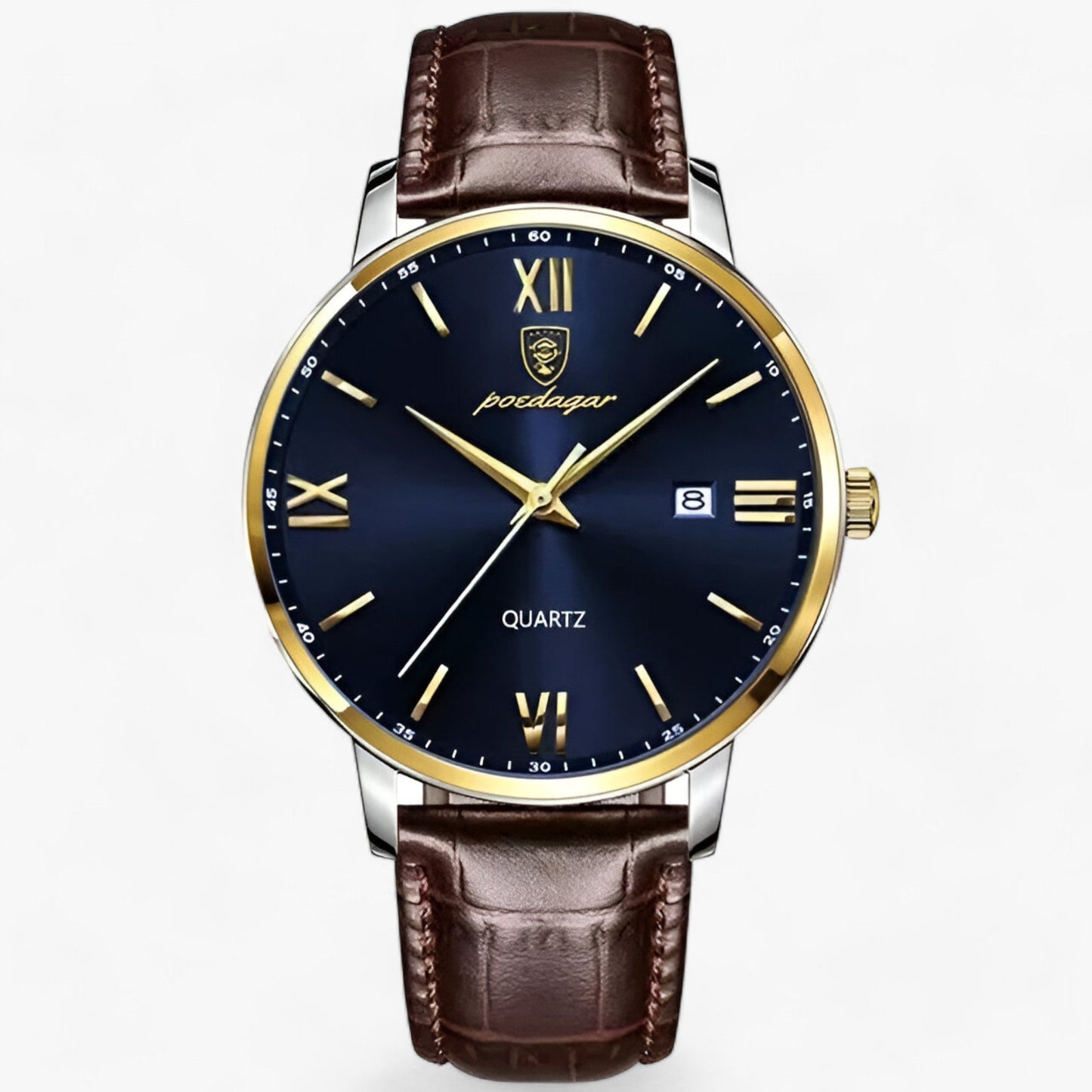 Heren Luxe Horloge - ChronoElite - Stijlvolle Leren Band - Tijdloos Design