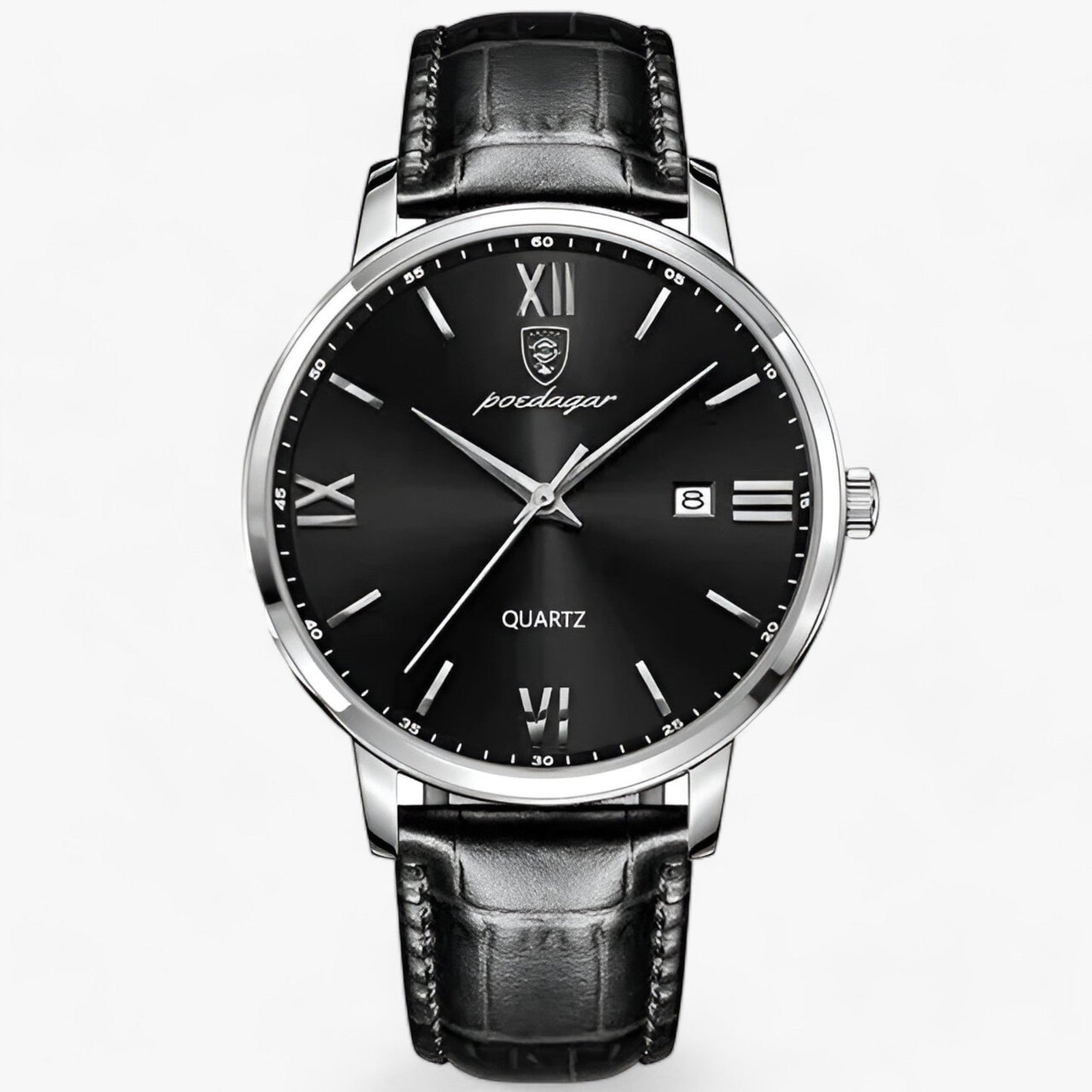 Heren Luxe Horloge - ChronoElite - Stijlvolle Leren Band - Tijdloos Design