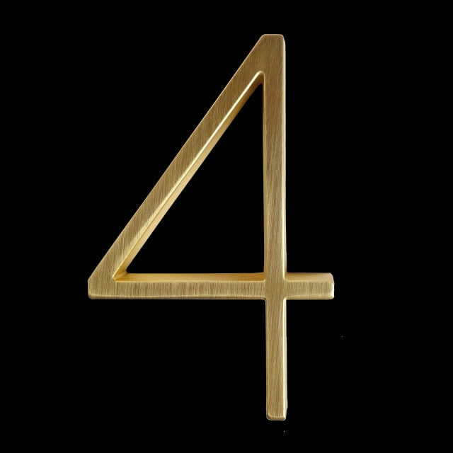 Huisnummers - LuxiNum - Modern Ontwerp - Gouden Afwerking