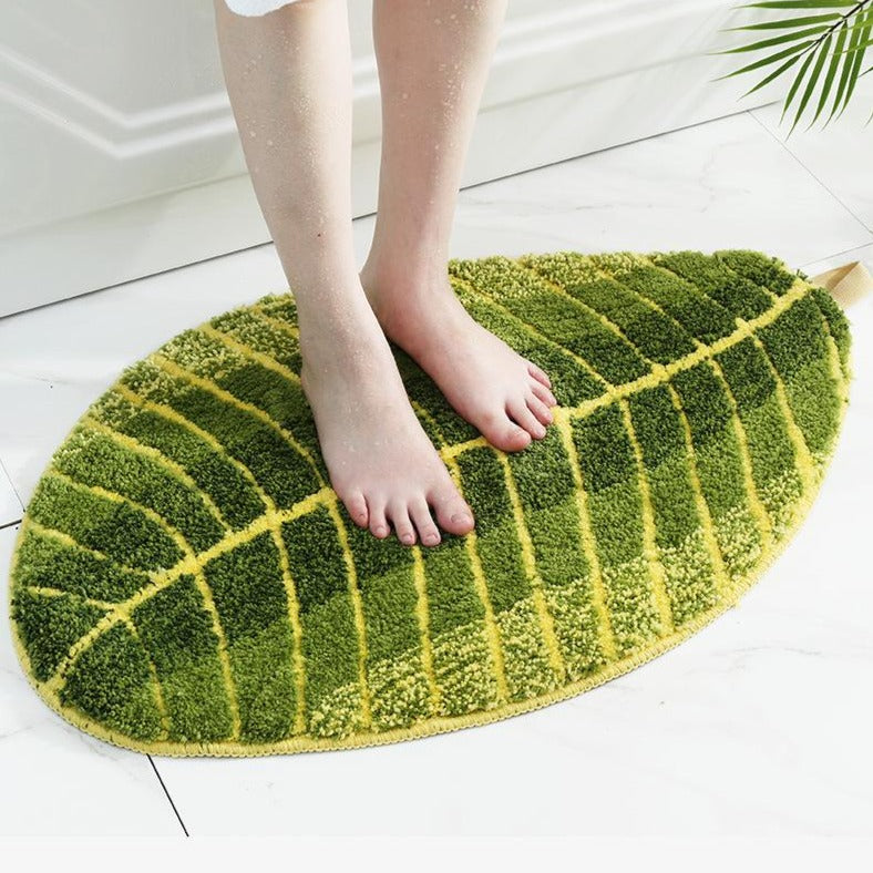 Badmat - LeafLux - Tropisch Design - Antislip Zacht