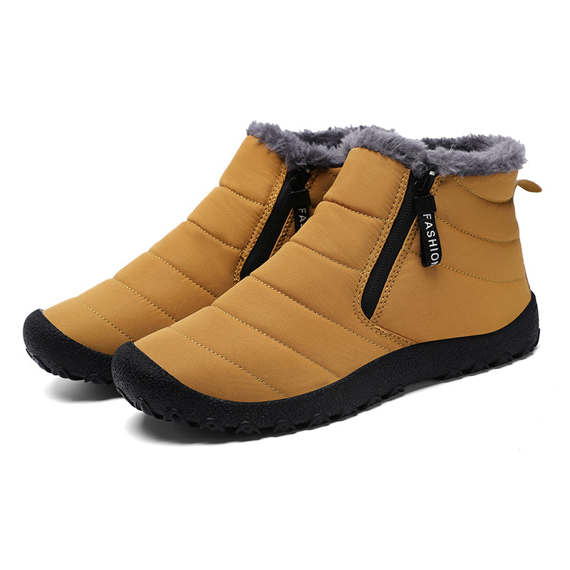 Fleece-Gevoerde Barefoot Schoenen - ZipTherm - Waterdichte Warmte - Winter Comfort