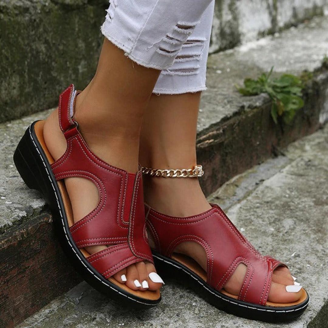Dames Orthopedische Sandalen - Velvyna - Stevige Voetboog Ondersteuning - Stijlvol Zomerschoeisel