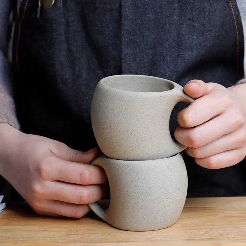 Koffiekop Set - RetroCups - Keramisch Design - Klassieke Schotel