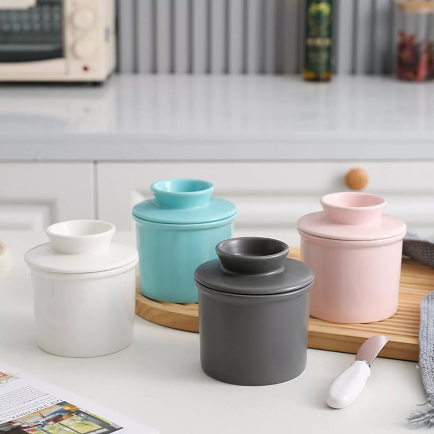 Boterpot - FreshKeep - Keramisch Design - Gesloten Deksel