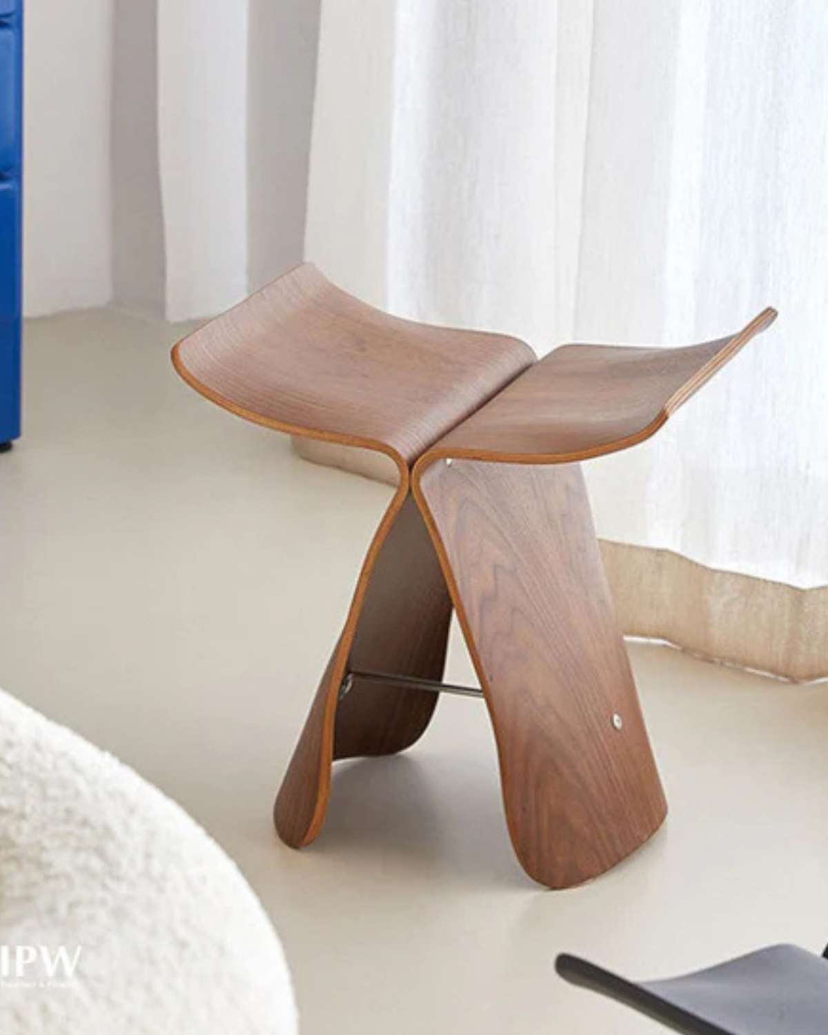 Bijzettafel - EleganceWood - Vintage Design - Vlinder Vorm