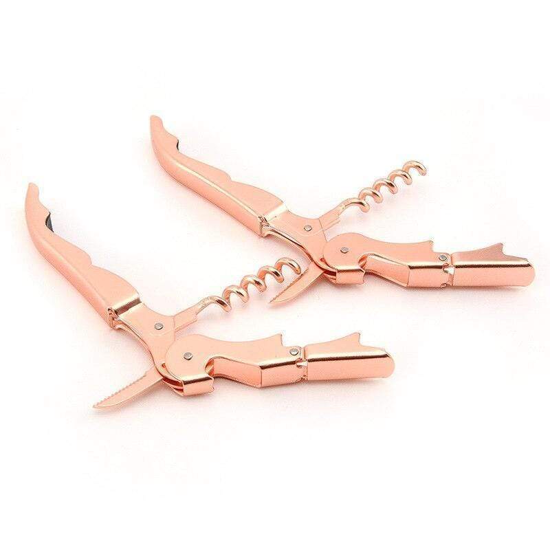 Kurkentrekker - TwistPro - Dubbele Scharnier - Roze Gouden Afwerking