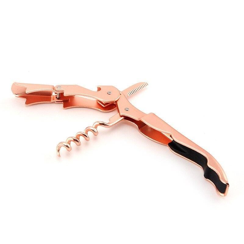 Kurkentrekker - TwistPro - Dubbele Scharnier - Roze Gouden Afwerking