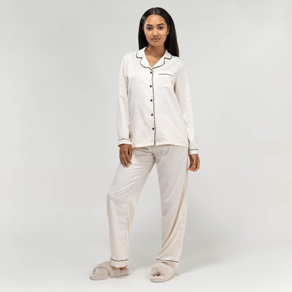 Pyjama Set - LuxeDream - Satijnen Stof - Elegante Comfort