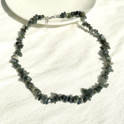 Kristallen Hanger Ketting - Virelle - Gepolijste Edelsteen Bedel - Elegante Dames Sieraden