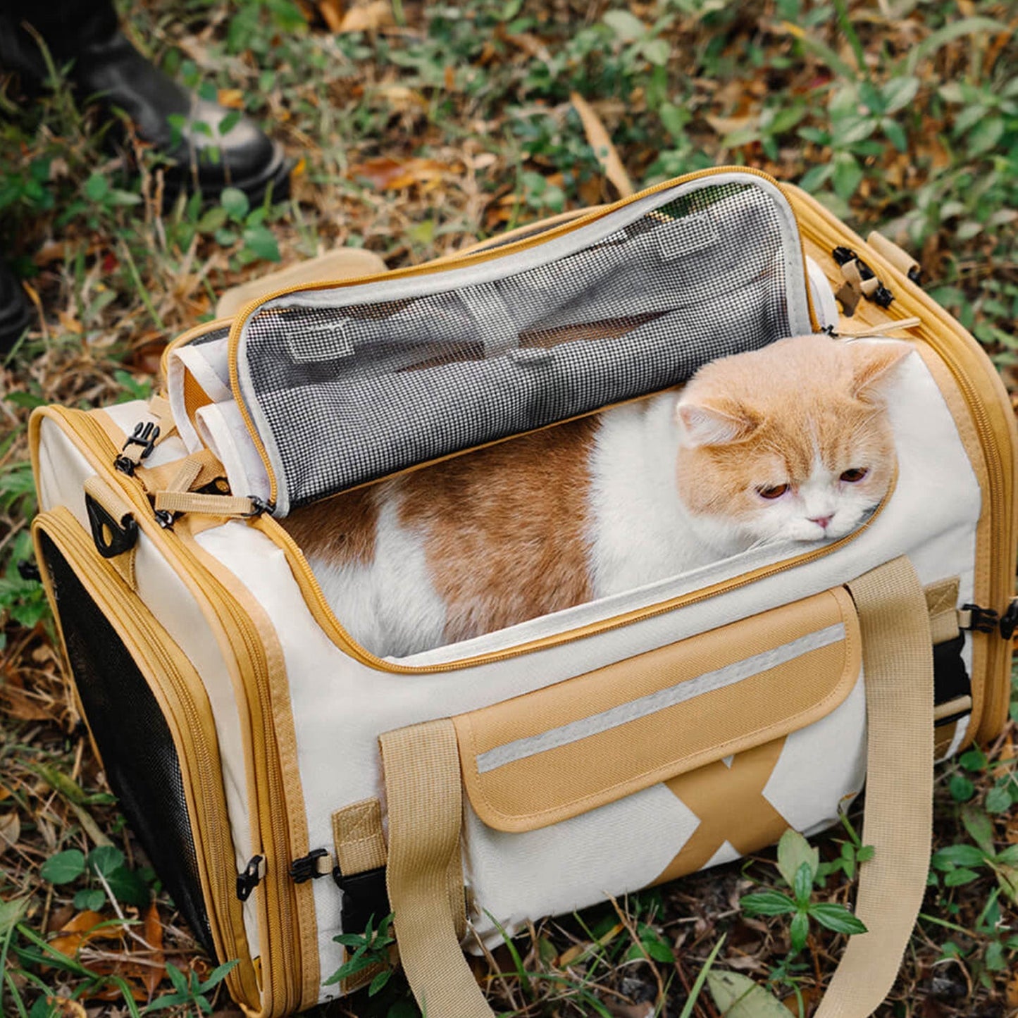 Dierendraagtasje - PawLuxe - Opvouwbaar Design - Ademend Comfort
