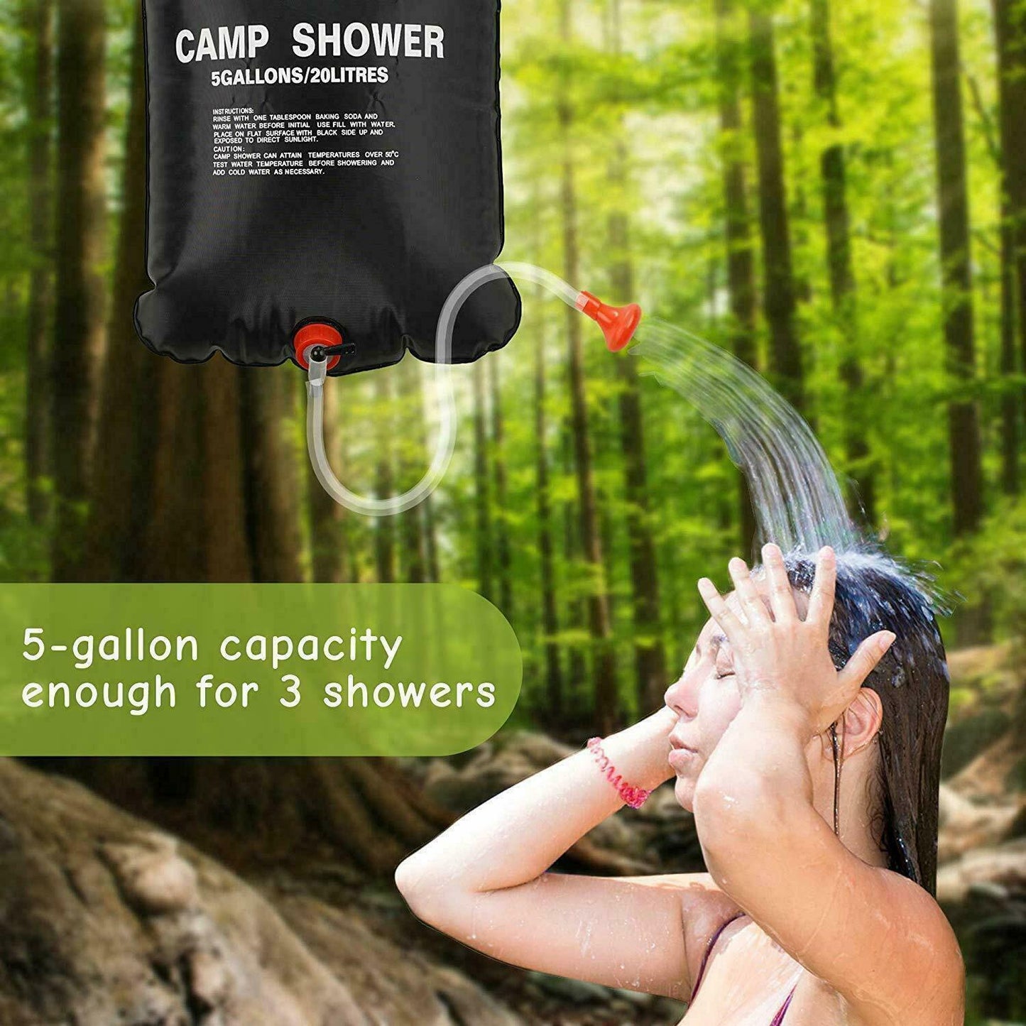 Campingdouche - AquaPro - Draagbaar Ontwerp - Zonneverwarmd