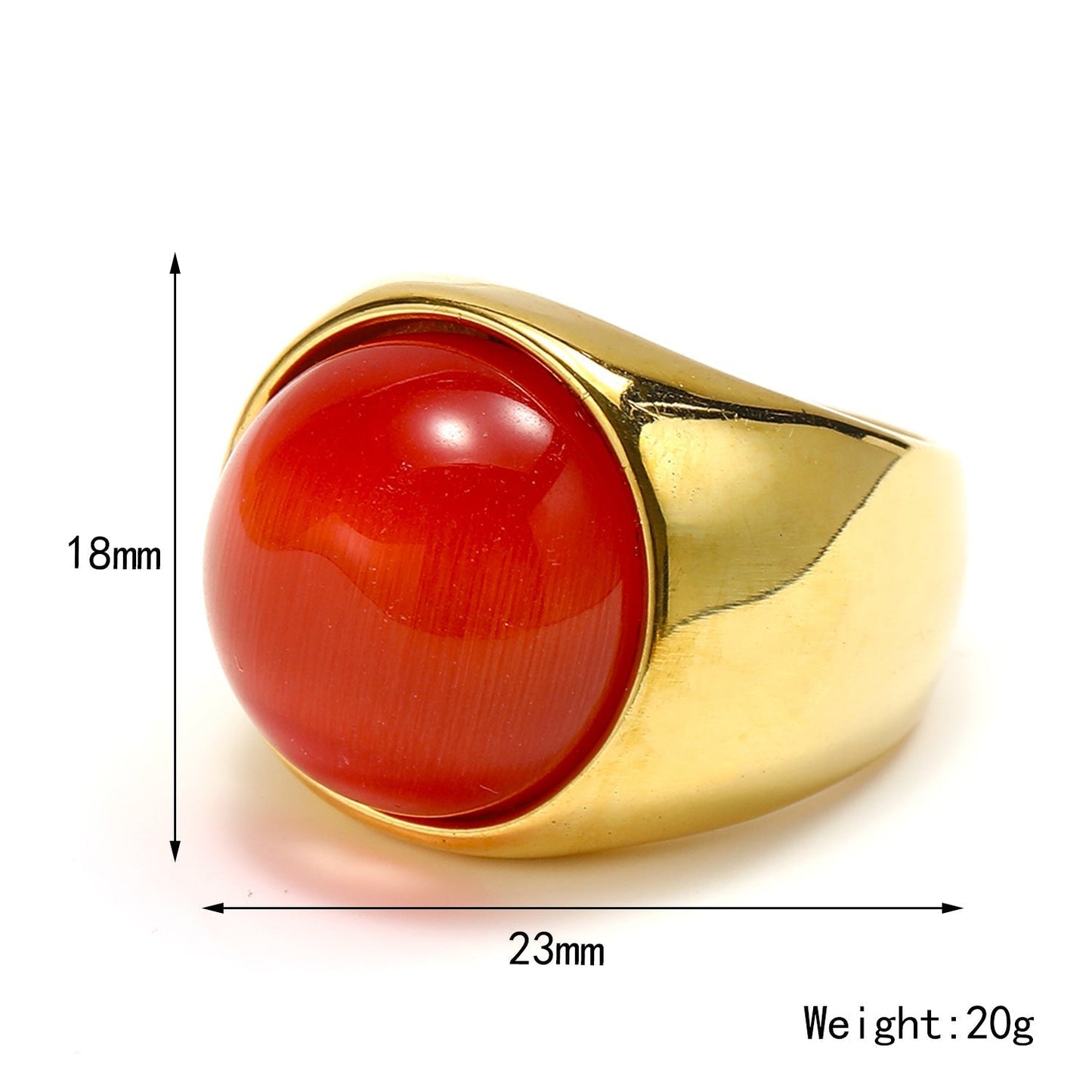 Statement Edelsteen Ring - Lioraza - Kattenoog Kristal - Verstelbare Mode Sieraden